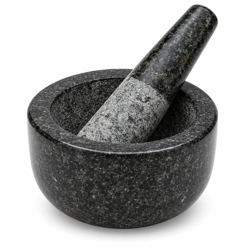 Ceramic Mortar and Pestle for Food Grinding – Compact 3.74