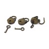 Honbay 3pcs Vintage Antique Style Mini Archaize Padlocks Key Lock