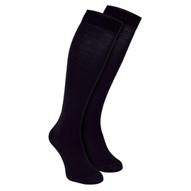Mens Knee High Bamboo Socks | Sock Snob | 2 Pair Multipack | Breathable | Moisture Wicking (6-11, Black)