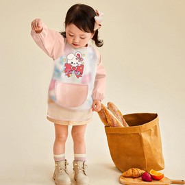 LXOrdora Kids Art Apron Waterproof Smock Long Sleeved Rabbit M