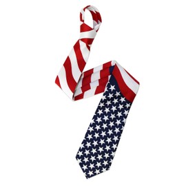 The Tie Co™ Printed Collection Wide Ties - Musical/USA/Novelty (20 - US Flag Large)