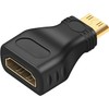 AYMBH Mini HDMI to HDMI Adapter, Gold-Plated Male to Female