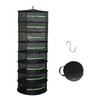 HYDGOOHO Drying Rack 8 Layer Dryer 2ft Black Mesh Green