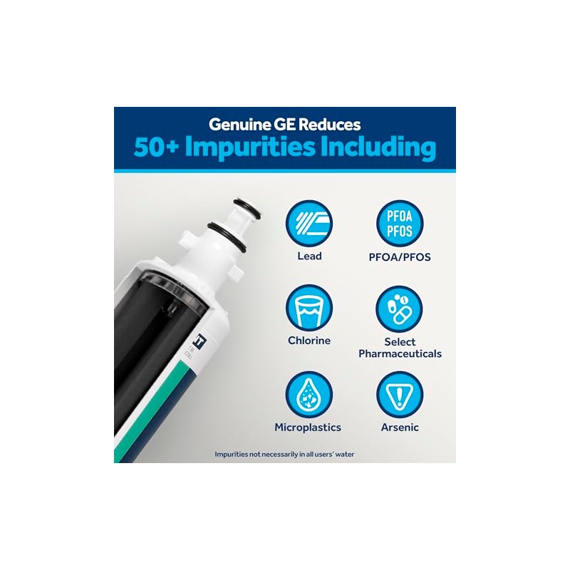 GE RPWFE Refrigerator Water Filter, Genuine Replacement Filter, Certified to