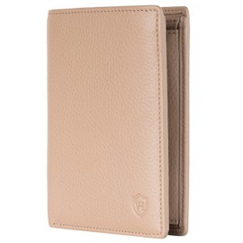 VON HEESEN® Wallets Men & Women, taupe, With XL coin compartment