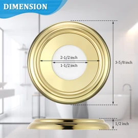 Enhon Metal Tub Spout Cover Ring, Bathroom Faucet Remodeling Wall Plate with Foam Gasket, 1-1/2 Inch ID and 3-5/8 Inch OD (Polished Brass)