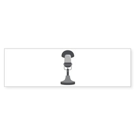 CafePress Wireless Microphone 10"x3" Rectangle Vinyl Bumper Sticker Car Decal