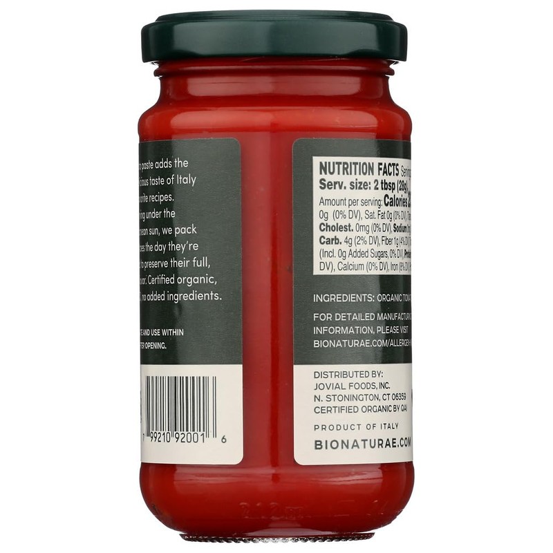 Bionaturae Tomato Paste - Organic - 7 oz - case