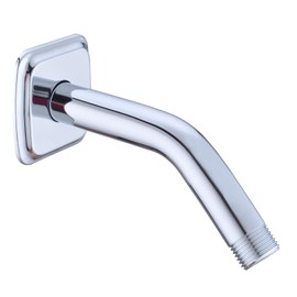 TRUSTMI Shower Arm, 6-Inch Stainless Steel Angled Pipe with Flange for Shower Head, Shower Arm Extension Replacement, Chrome