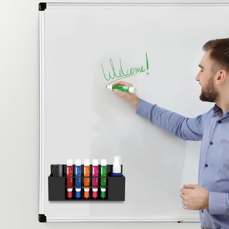 HBlife Acrylic Magnetic Dry Erase Marker Holder for Whiteboard, Wall