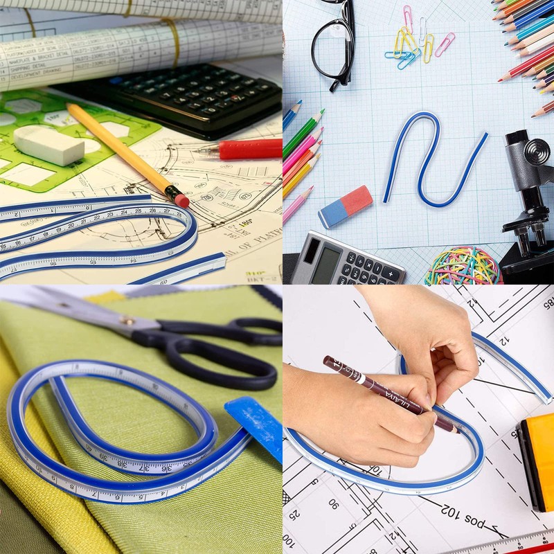 Pack of 2 Flexible Curve Ruler, Curve Ruler, Sewing, Ruler,