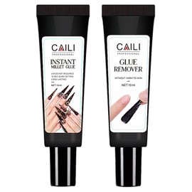 New2.0 10Sec BioLink™ Temperature-Activated Nail Glue & Enzyme Remover Set - No Uv Needed, 10s Fast Bond & Gentle Removal.press on nails.nail tips
