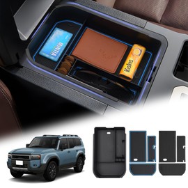 Sunsdrew for 2024 2025 Toyota Land Cruiser Center Console Organizer Insert Console Tray Land Cruiser ABS Armrest Storage Box for 2024 2025 Land Cruiser Accessories