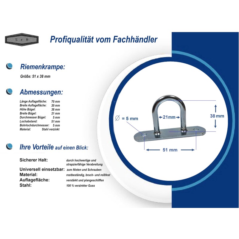 EnB, Clamp Clamp, Various Sizes, Extremely Resistant for Tarpaulin Attachment