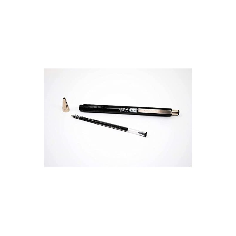 Zebra Pen F-301A Retractable Ballpoint Pen, Premium Blue Metal Barrel,