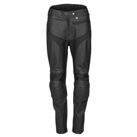 Noru Women's Kuro Armored Leather Motorcycle Riding Pants Warm Weather Sport-Touring Black