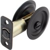 Round Pocket Door Lock, Privacy (Bed/Bath) Latch, 2-3/8" Backset, RCL,
