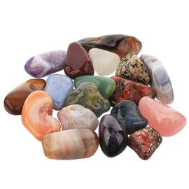 NKlaus 500g Africa Mix Tumbled Stones Hand Gems 25-45mm Massage Stones Healing Stones Gemstone Beads Natural Shape 12955