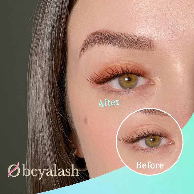 Obeyalash Brown Artificial Eyelashes, Natural Look, False Eyelashes, Wispy, 10