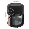 LUNUMAOS Mini Air Fryer, 3.8Qt Glass Air Fryer 360° Viewable