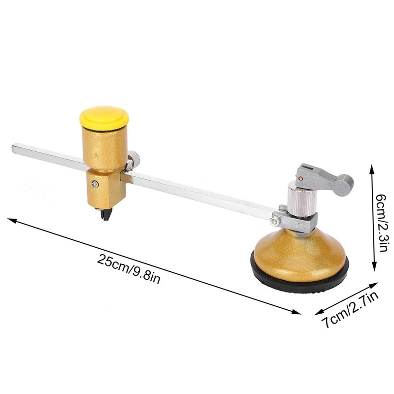 Adjustable Glass Ceramic Tile Cutter, 360° Rotation Glass Circle Cutter,