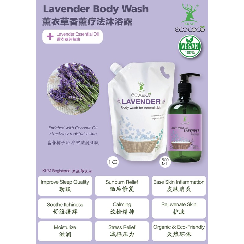 KKAB ECOCOCO Ecococo Natural Bodywash with Lavender Essential Oil