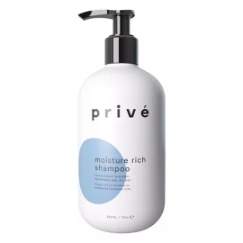 Prive Moisture Rich 샴푸 - 익스트림 수분 공급 - 시어 버터 주입 - 모든 모발 유형에 적합 - 염색 안전 ( Prive Moisture Rich Shampoo - Extreme Hydration - Shea Butter Infused - Suitable for All Hair Types - Color Safe [12 Fl Oz (Pack of 1)]