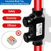Heschen 2 Pcs Insulated Multi-Tap Connectors, 3/0-6AWG, 2 Port, Rated