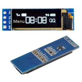 Fasizi 2Pcs I2C OLED Display Module 0.91 Inch I2C OLED Screen Driver DC 3.3V~5V for Arduino - White font