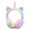CHUANGLI Winter Unicorn Earmuffs, Cute Cartoon Earmuff Rainbow Ear Warmers