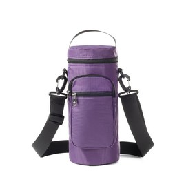 DINYAO - Bolsa portadora de agua, 50 onzas, soporte para botella de 64 onzas, correa ajustable para la mano para el hombro, 2 bolsillos, funda de neopreno, accesorios para botella de agua deportiva