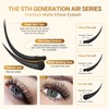 NAGARAKU Flat Ellipse Eyelash Extensions, 5TH GEN AIR SERIES Double