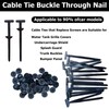 Nylon Universal Cable Tie Buckle, 50 Pcs Universal Heavy-Duty Self-Locking