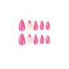 French Tip Press on Nails Hot Pink Glitter Acrylic Nails