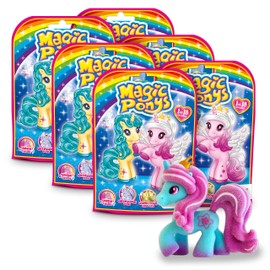 CRAZE Magic Ponys Set of 6 | 6 x Pony Figures, Beautiful Ponies Toys to Collect, with Tattoos & Accessories