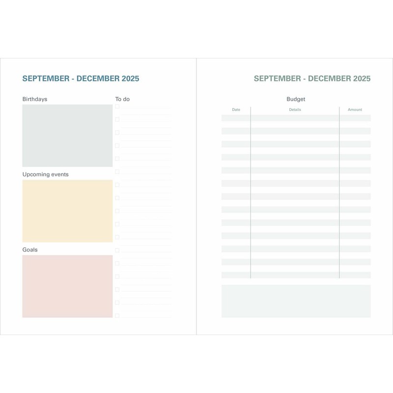 PlanWeek Pastel Blue 2025: Desk Format Calendar