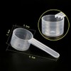 JIHUOO 4 Pcs Clear Plastic Measuring Scoops Reusable Measure Spoons