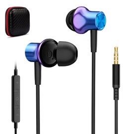 Earphones, Wired Earphones, With Microphone, 0.1 inch (3.5 mm) Jack, HIFI Sound Quality, Magnetic Design, Noise Canceling, Earphones, For Computers, Calls, Deep Bass, In-Ear Type, Compatible with