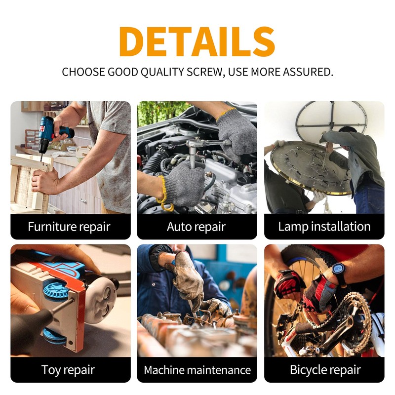 Cicidorai 520Pcs M3 M4 M5 10.9 Grade Alloy Steel,Button Head