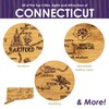 Totally Bamboo Connecticut State Destination Bamboo Serving and Cutting Board