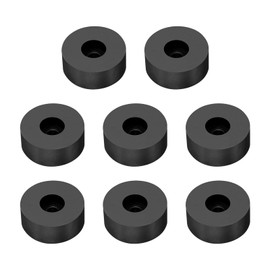 PATIKIL Rubber Spacer, 8 Pcs Rubber Anti Vibration Foot Pad Bumper 2" OD 0.4" ID Count Sink Hole Washer Round Neoprene Bushings Spacer for Air Compressor Machinery Generator Car, Black