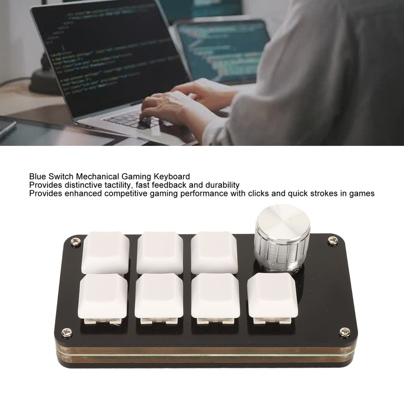 USB Mini 7 Key Keypad with Knob Custom Programming Hot