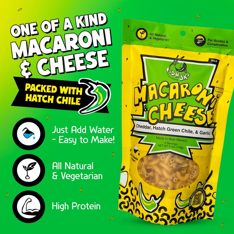 Macaroni and Cheese with Hatch Green Chile + Cheddar Cheese