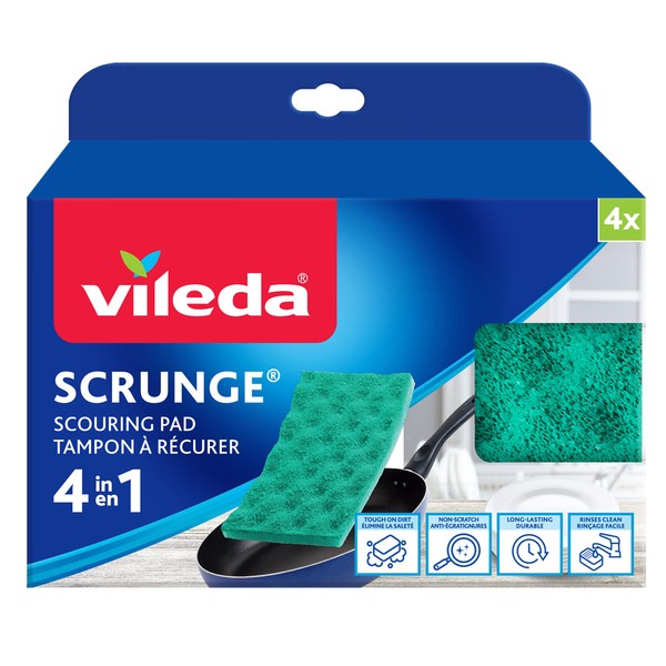 Vileda Scrunge Scouring Pads (Pack of 4)