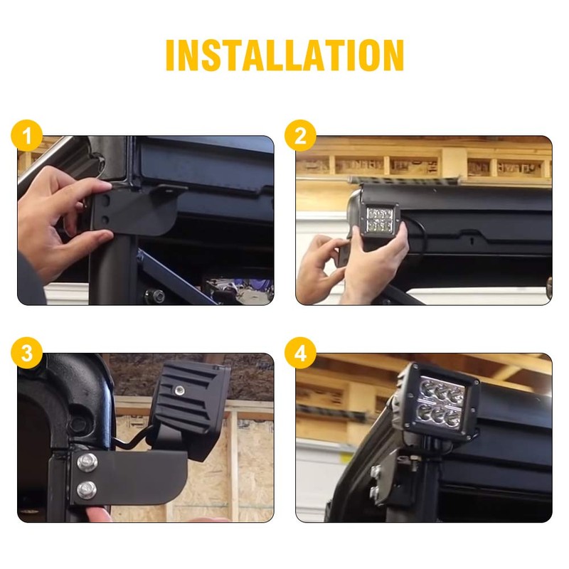 Samman Rear Roof Pillar Roll Cage Bar Reverse LED Backup