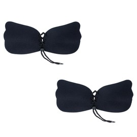 Miracic TN-NBRA Women's Bra with Drawstring, Set of 2, Black, A-Cup