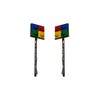 BrickCrafts Square Bezel Bobby Pins Hair Clips – 4 Color