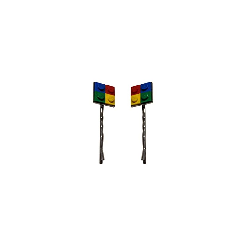 BrickCrafts Square Bezel Bobby Pins Hair Clips – 4 Color