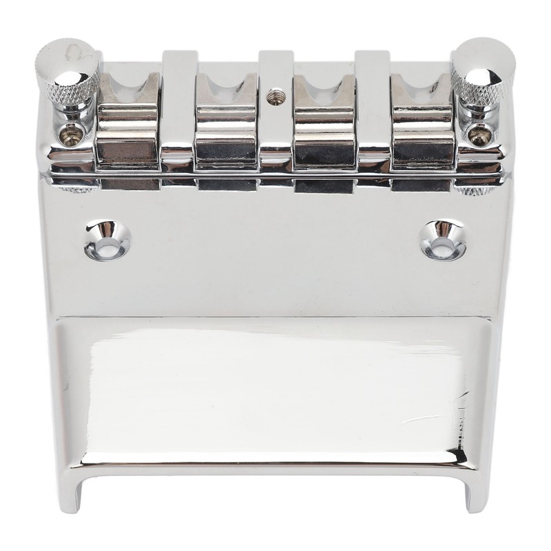 Electric Bass Bridge Replacement 4 Strings Height Adjustable Zinc Alloy