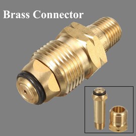 FASTROHY 2 Packs Universal Propane LP LPG Gas Cylinder Tank Adapters Fitting Full Flow Brass Connector 1/4'' 6mm MNPT
